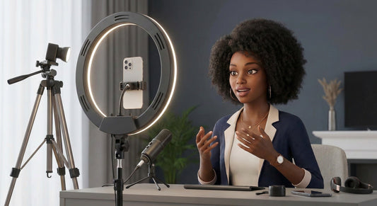 Kit Anneau Lumineux LED 33cm + Trépied 1,60m - Éclairage Pro Photo & Vidéo