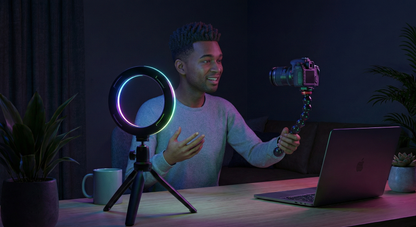 Image 3 : "Ring Light RGB Pro 26cm - détails des contrôles"
