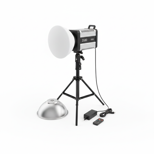 Projecteur LED ZU80 80W Pro - Lumière Vidéo Cinéma Portable