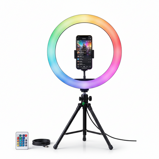 Ring Light RGB Pro 26cm (10") avec Trépied