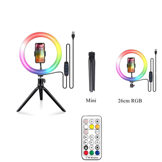 Image 2 : "Ring Light RGB Pro 26cm en utilisation - éclairage vidéo"
