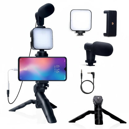 Kit Vlogging Smartphone 4-en-1 (Micro & LED)
