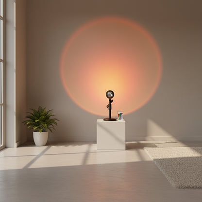 Lampe Projecteur Coucher de Soleil RVB (16 Couleurs) avec Télécommande
