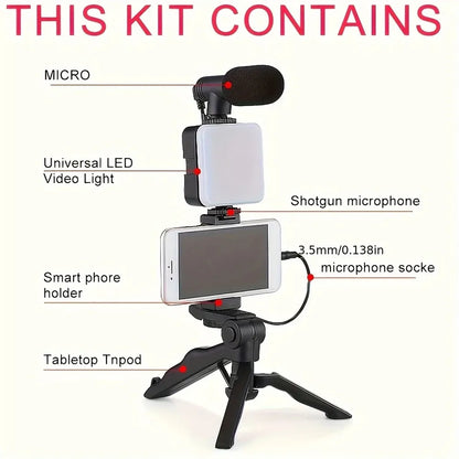 Kit Vlogging Smartphone 4-en-1