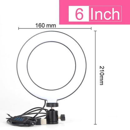 Ring Light LED Professionnel 8 pouces avec Trépied Ajustable 160 CM - Double