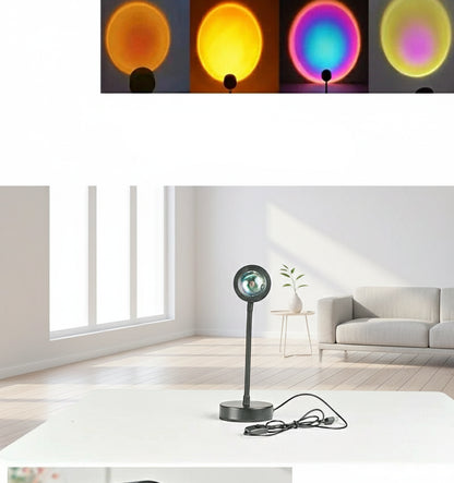 Lampe Projecteur Coucher de Soleil RVB (16 Couleurs) avec Télécommande