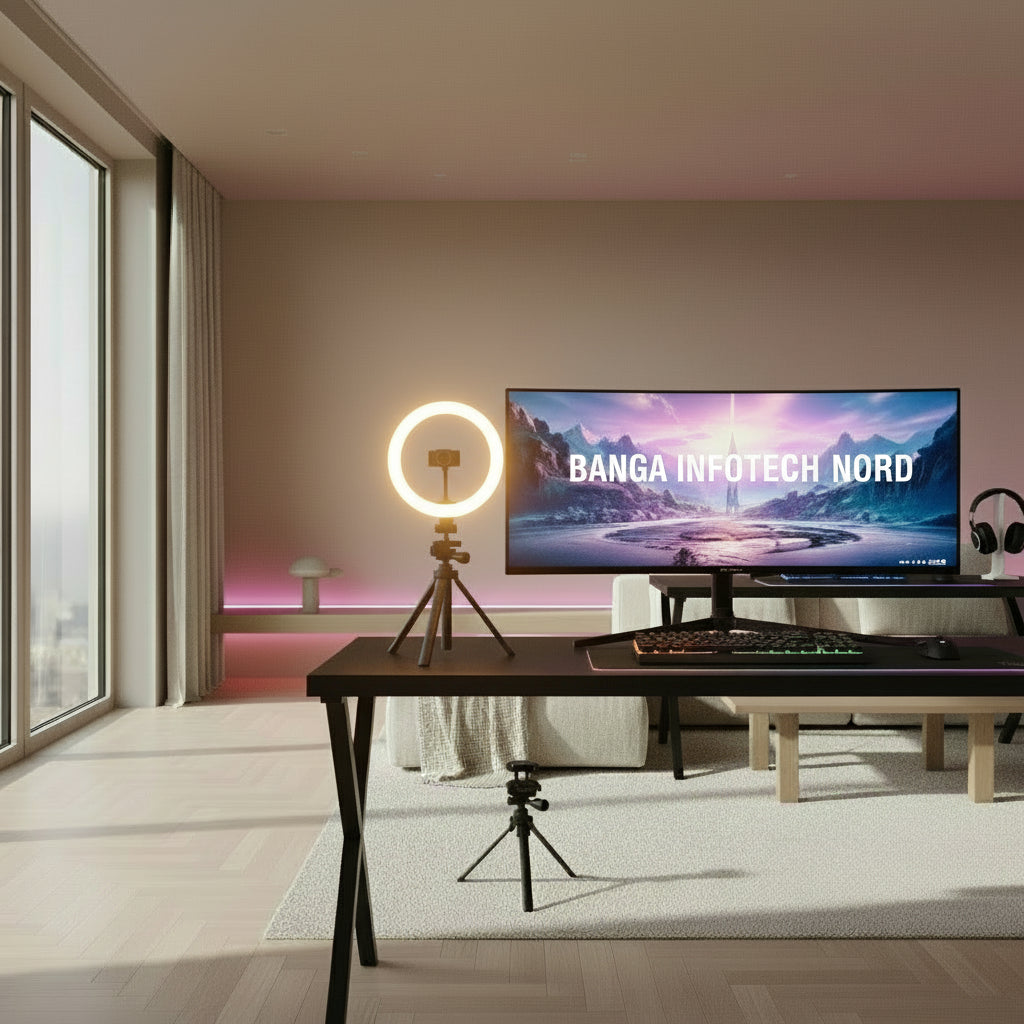 Ring Light LED 26 cm Professionnel avec Mini Trépied